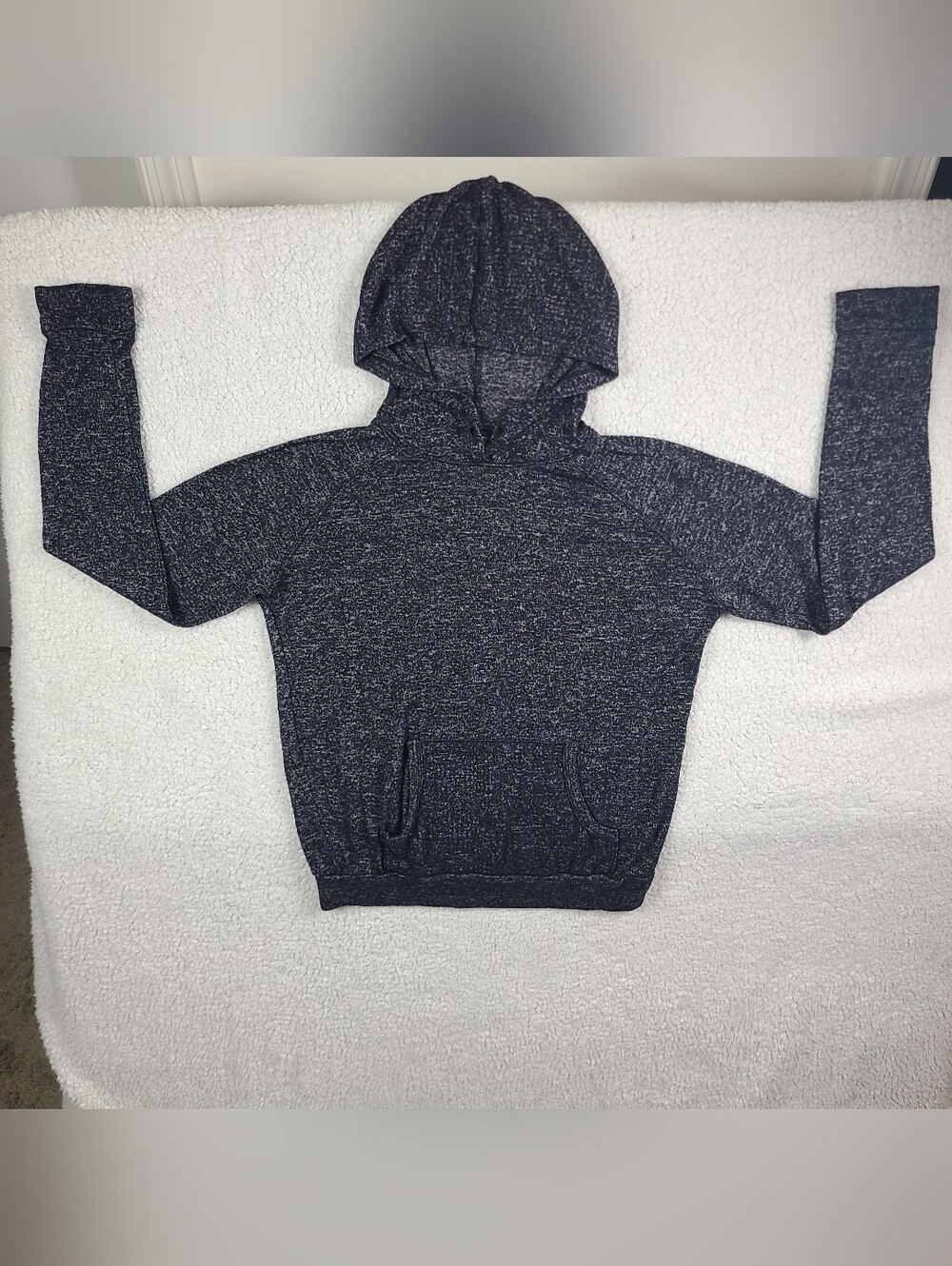 Fashion Nova Gray Marled Pullover Hoodie Size Small